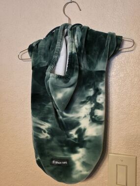 Spark Paws Plush Tie-Dye Green Pet Hoodie